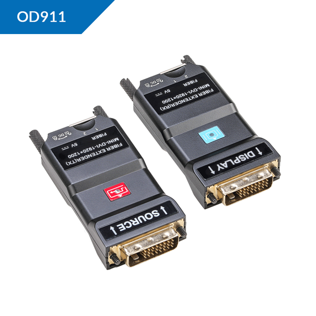 Mini extensor de fibra &oacute;ptica 1920x1200@60 DVI