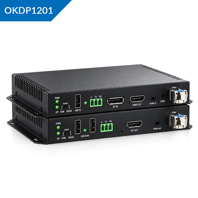 4K@60Hz 비압축 DisplayPort KVM 광섬유 연장기